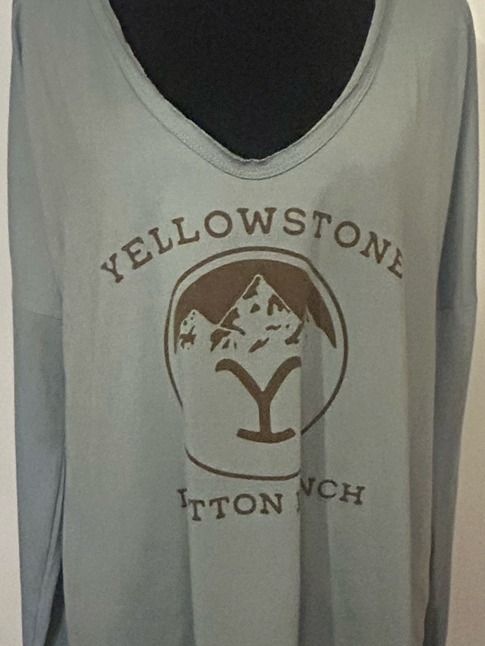 Yellowstone Light Gray Graphic Long Sleeve Tee